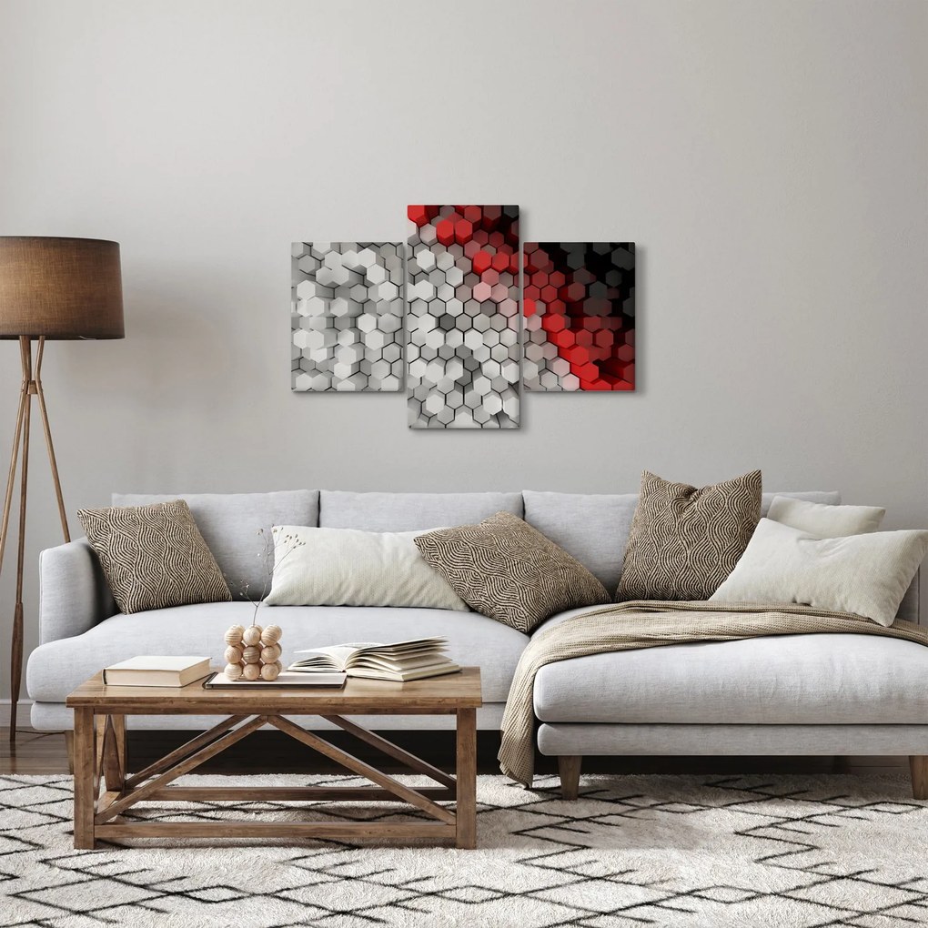 Tablou - 3D hexagoane (90x60 cm)