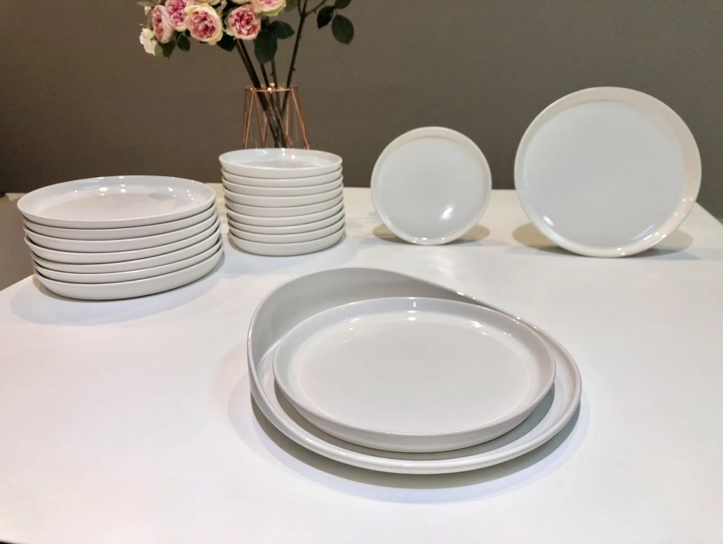 Set 108 Platouri Molecule Casablanca (30 cm Alb)