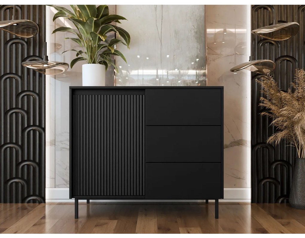 Comodă Somkera 1D3SZ (Negru) . 1103676