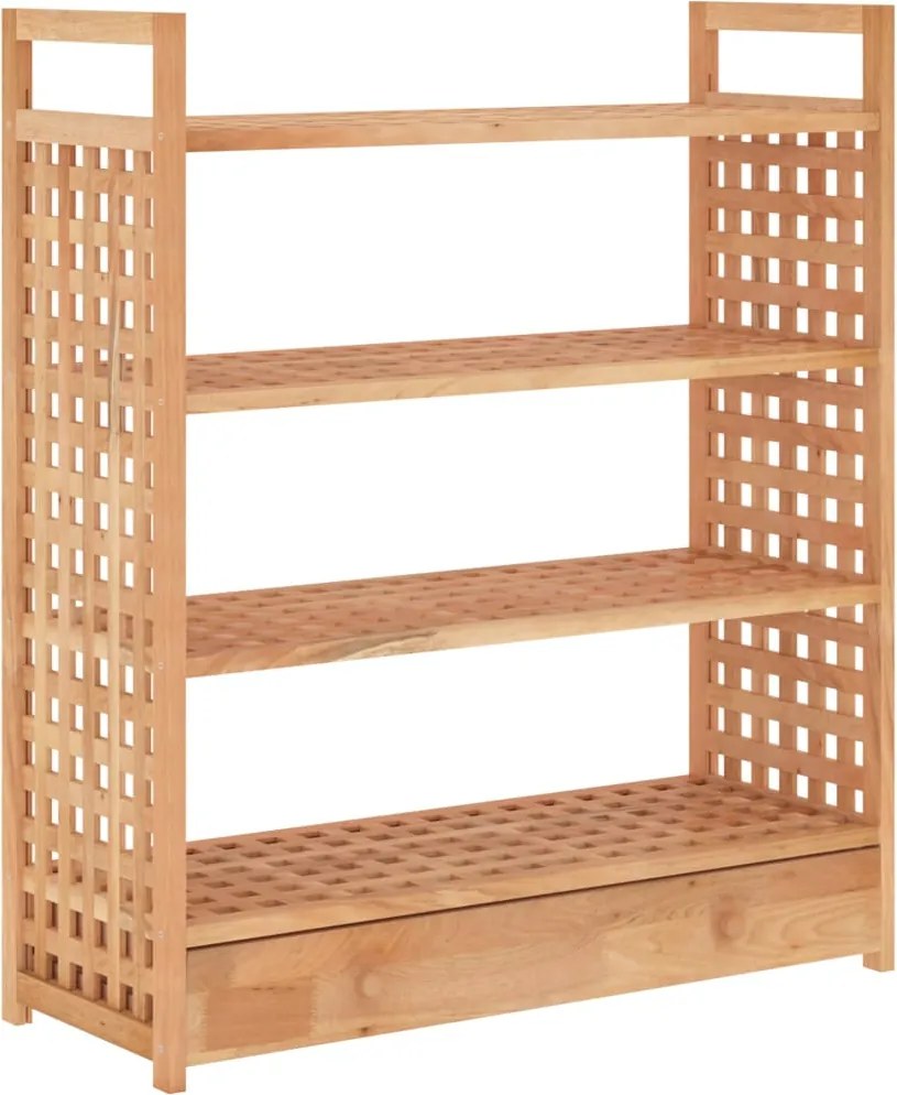 vidaXL Suport de pantofi cu sertar, 70x27x81 cm, lemn masiv de nuc