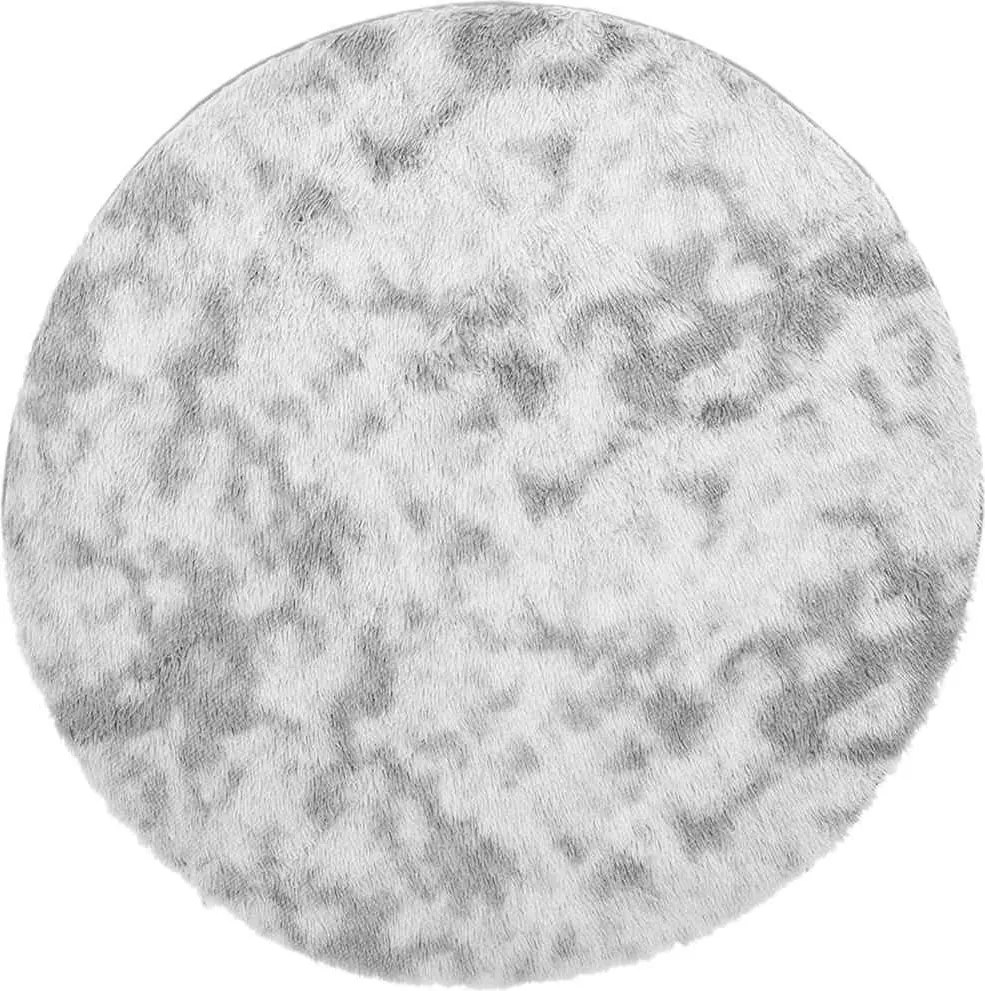 vidaXL Covor shaggy cu pom înalt, NAVARRA, gri argintiu, 120x120 cm