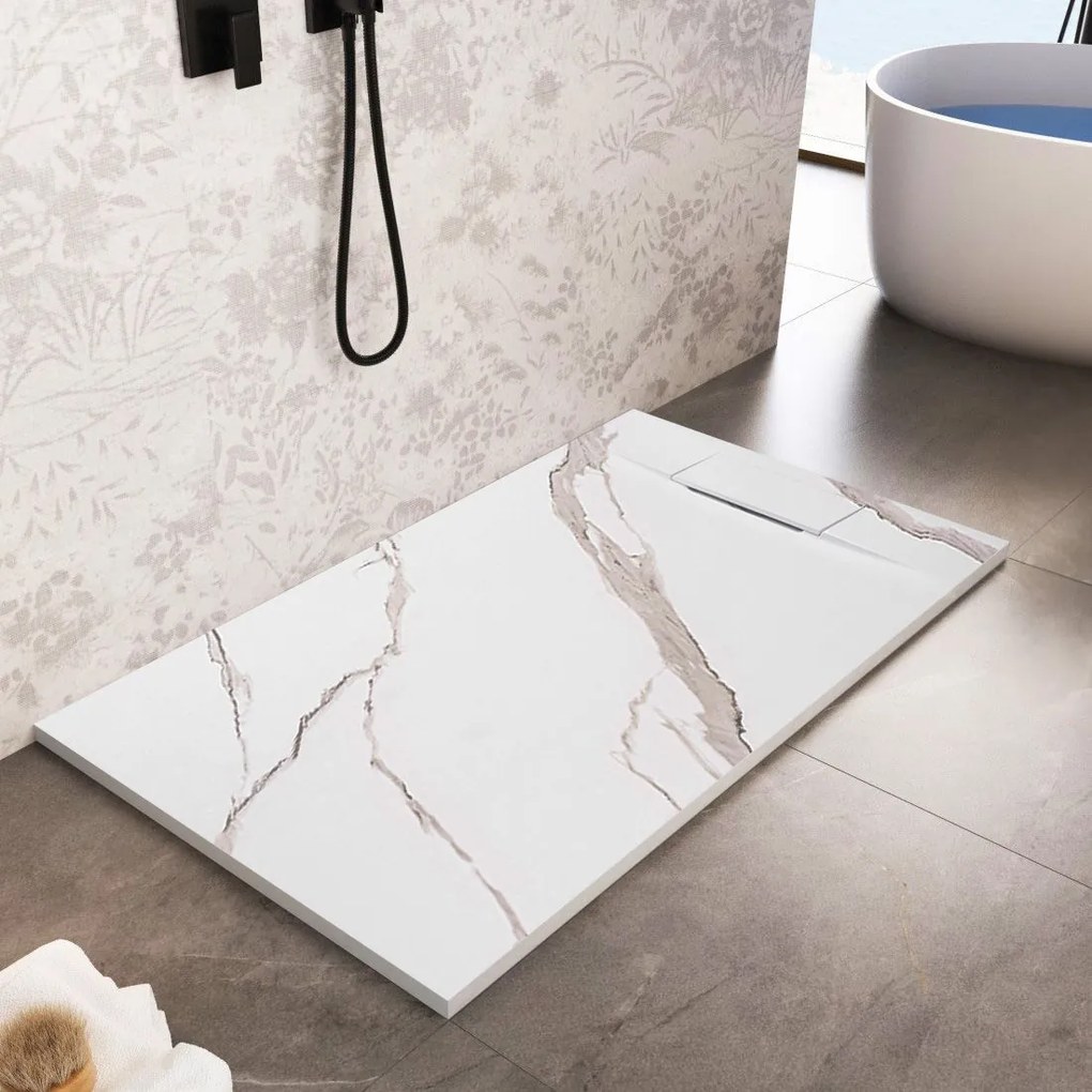 Cadita de dus Bazalt Carrara alba 90x120