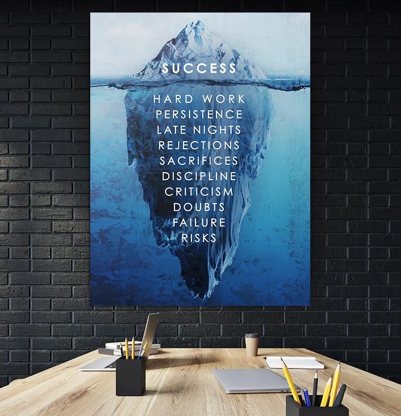 Tablou canvas Success Iceberg 120x80 cm