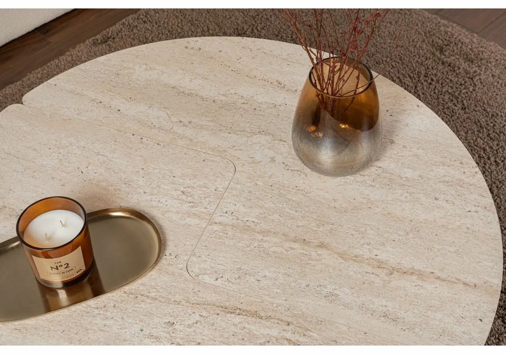 Măsuță de conferință Moira Travertine