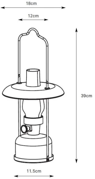 Markslöjd 108894-LED Lampă reîncărcabilă FANOS, LED/2,5W/3,7V, 4000 mAh, IP44, alamă, cu dimmer