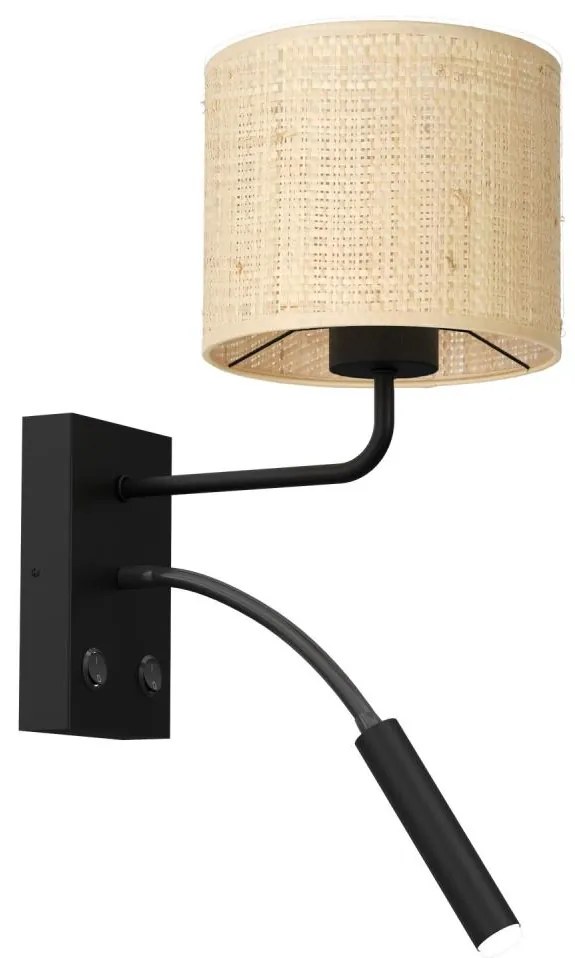 Lampă de perete RATTAN 1xE27/60W +1xG9/8W/230V ratan