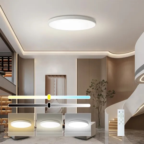 Brilagi - Lampă LED dimabilă POOL SMART LED/180W/230V diam. 120 cm Wi-Fi Tuya albă +telecomandă