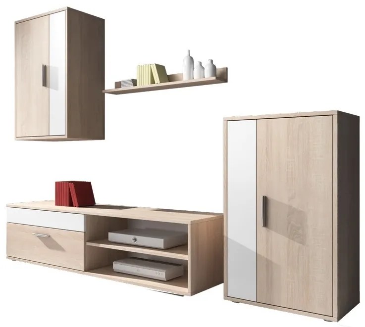 Mobilier living Beth (Stejar sonoma + Alb). 1041891