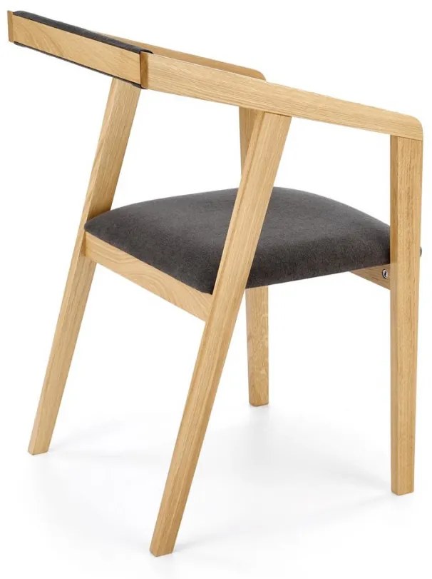 Set masa extensibila Elefante L160-240 cm + 6 scaune Azul 2 stejar natural/gri catifea