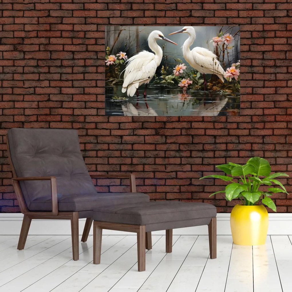 Tablou - Macarale albe (90x60 cm)