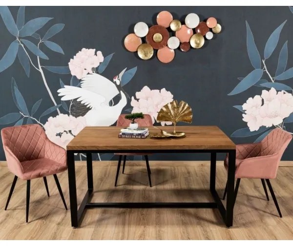 SET 2 scaune de dining RICO, roz, design modern