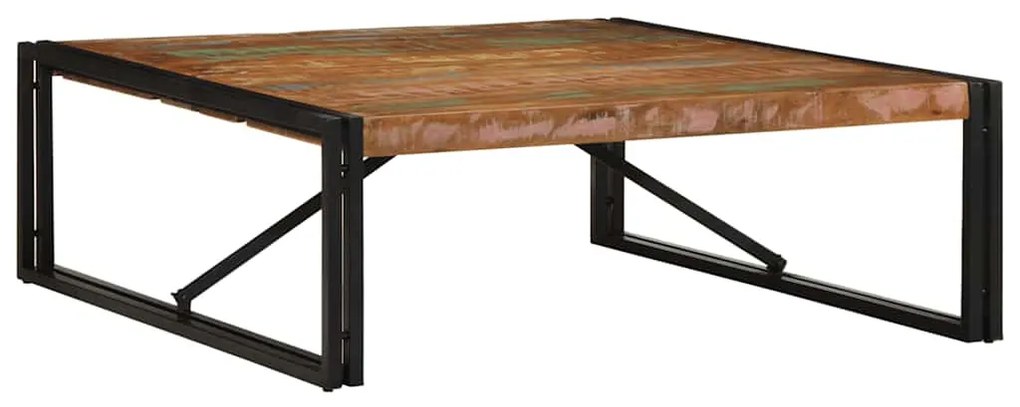 vidaXL Masuta de cafea multicolora 100x100x35 cm lemn masiv recuperat