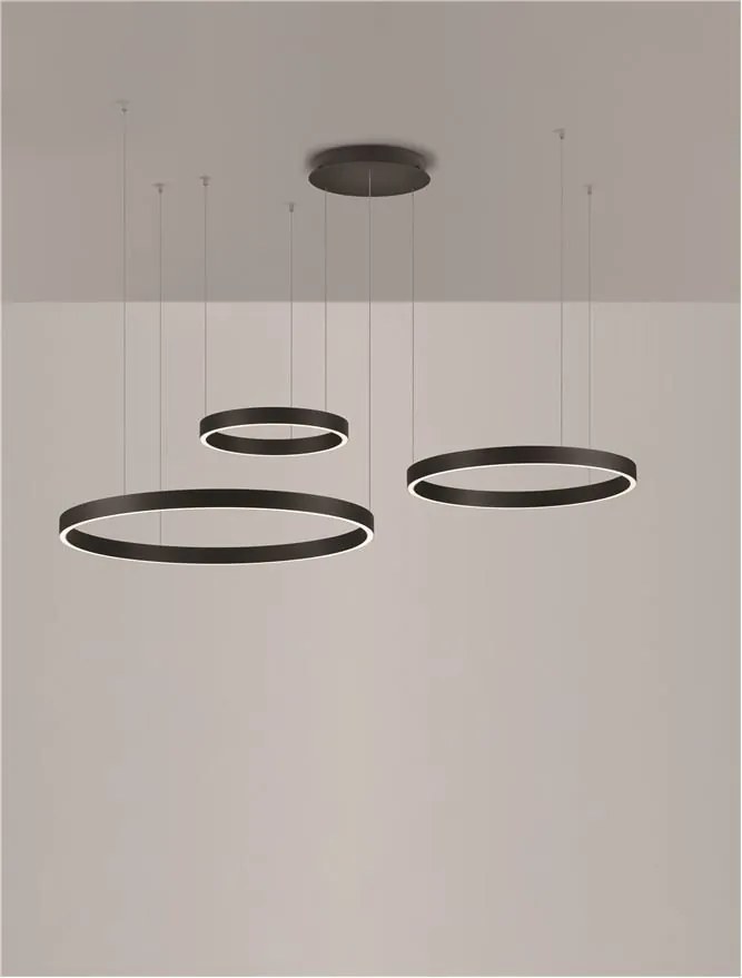 Lustra LED circulara cu 3 inele 80/60/40cm ELOWEN