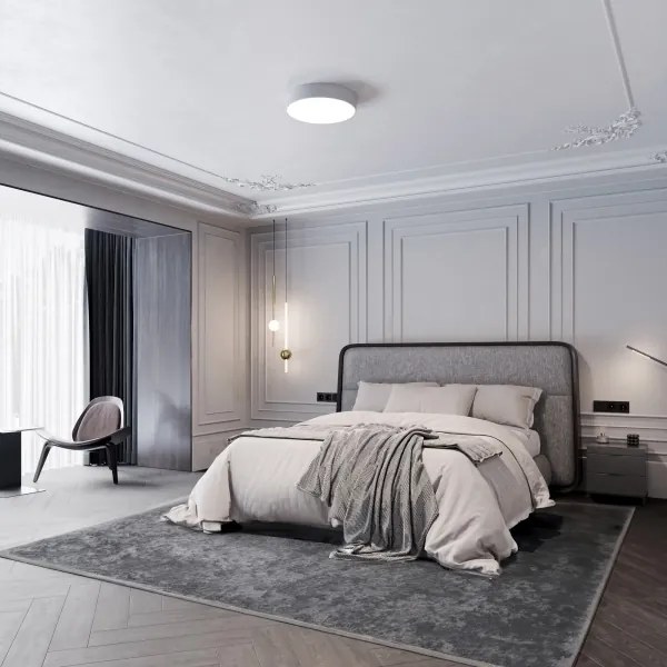 Plafonieră pentru baie CLEO 3xE27/24W/230V d. 40 cm gri IP54