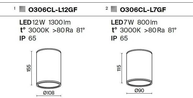 Spot LED aplicat pentru iluminat exterior design modern Bar grafit