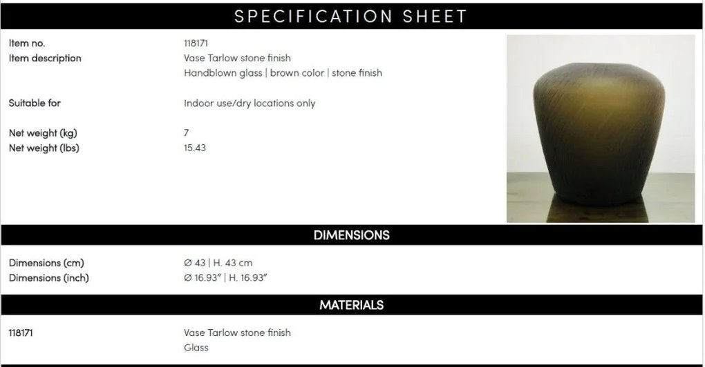 Vaza design LUX Tarlow