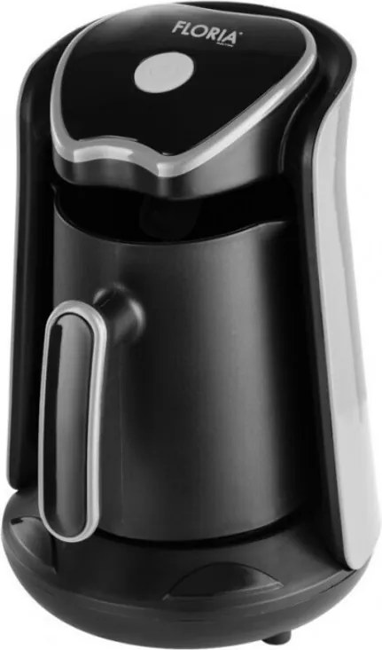 Cafetiera electrica Floria ZLN1122, 600 W, 500 ml, 65-100 °C, Cafea turceasca/ceai, senzor Anti-revarsare, Filtrare prin picurare, Negru