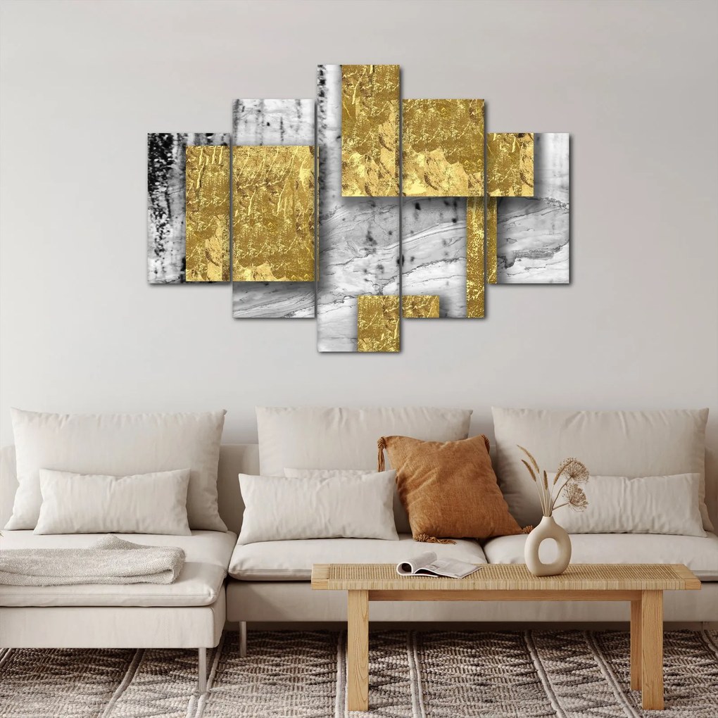 Tablou - Pătrate de aur N⁰3 (150x105 cm)