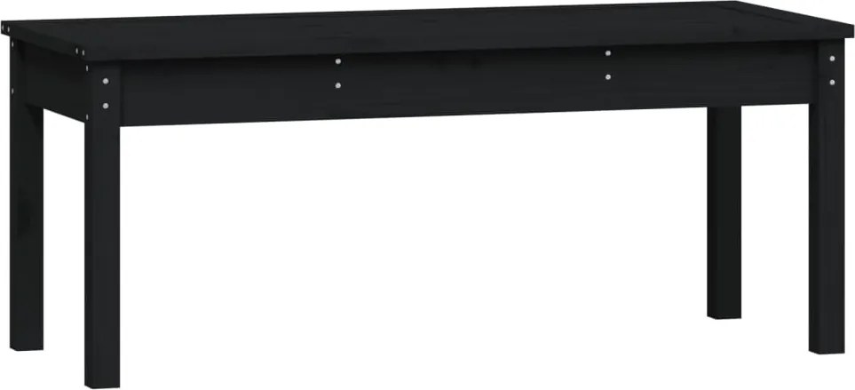 vidaXL Bancă de grădină, negru, 109x44x45 cm, lemn masiv de pin