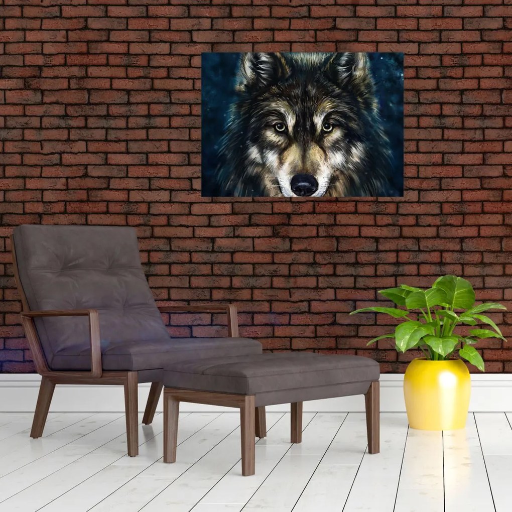Tablou pe sticlă - Wolf (70x50 cm)