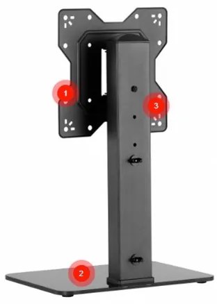 MK FLORIA Superior SUPSTV019 - Suport TV de podea pentru televizoare 23-43" negru