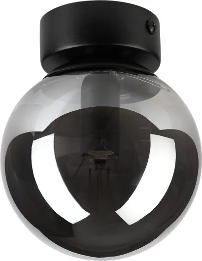 Plafonieră ELIAS 1xE14/5W/230V Ø 13 cm negru/gri fumuriu