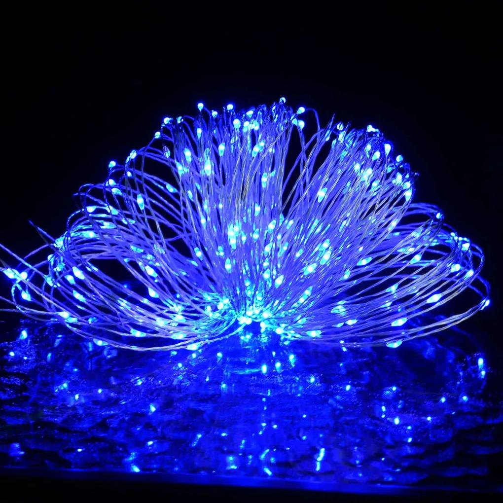 Instalatie luminoasa 400 micro LED-uri albastru 8 functii 40 m 1, Albastru