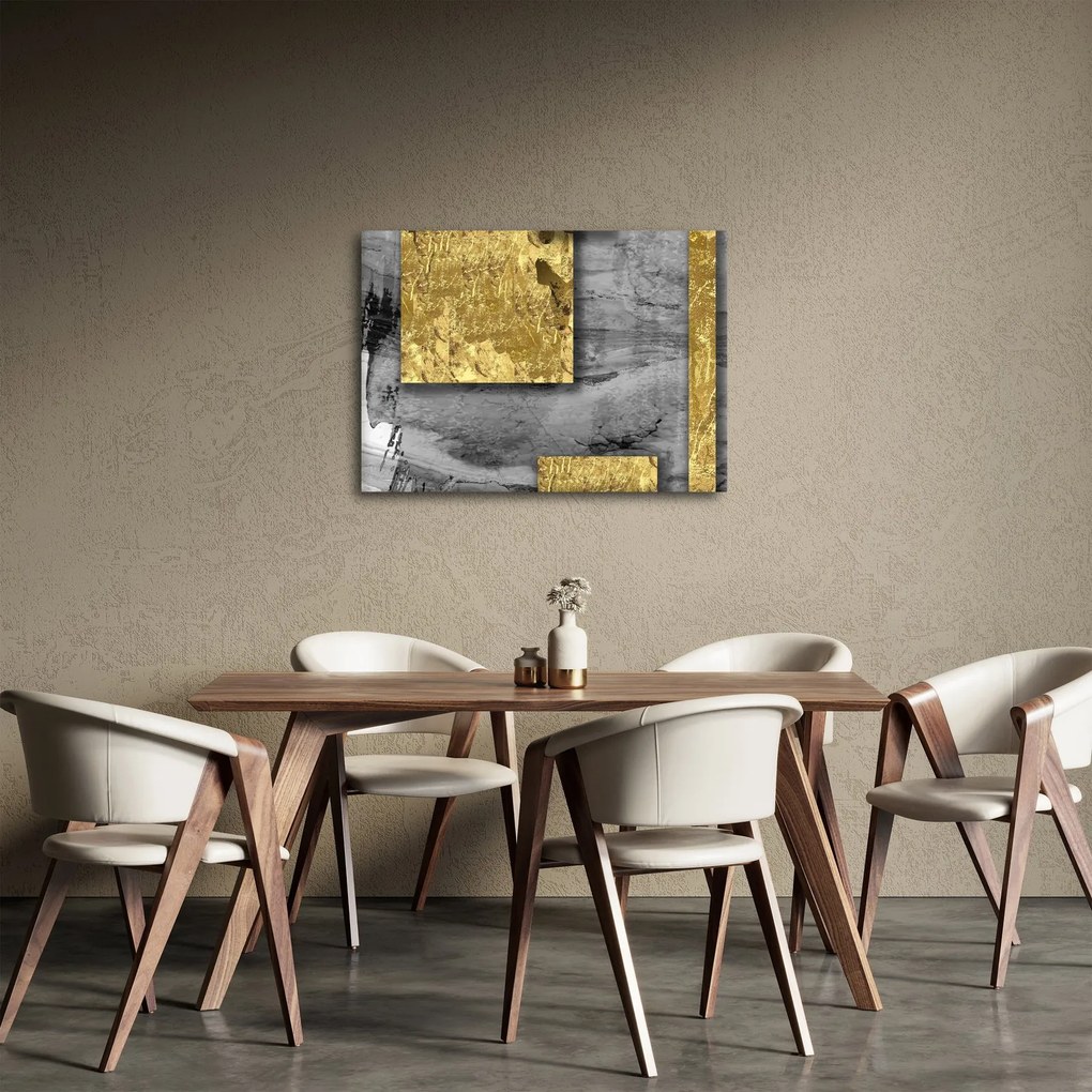 Tablou - Pătrate de aur N⁰2 (70x50 cm)