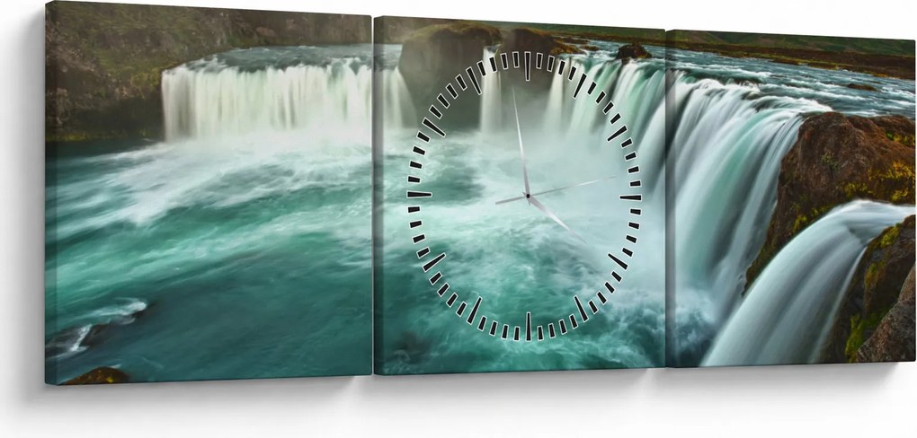 Tablou - Cascade (cu ceas) (90x30 cm)