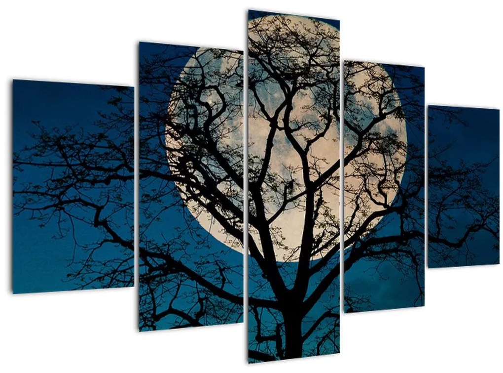 Tablou copacului cu lună plină (150x105 cm)