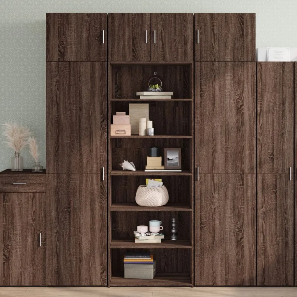 vidaXL Dulap înalt, stejar maro, 70x41x185 cm, lemn prelucrat