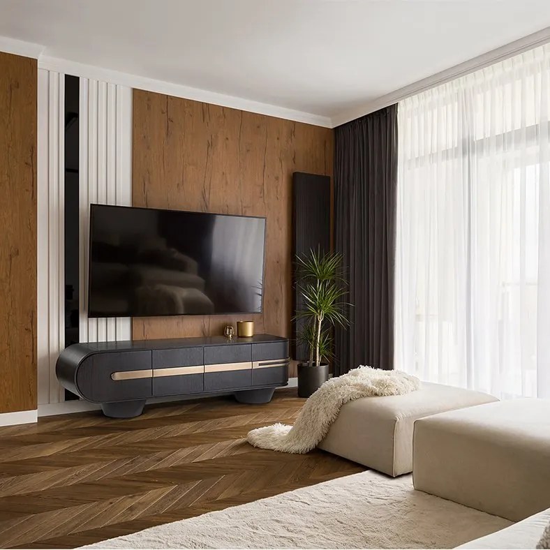 Comoda TV design LUX cu 4 usi Luca