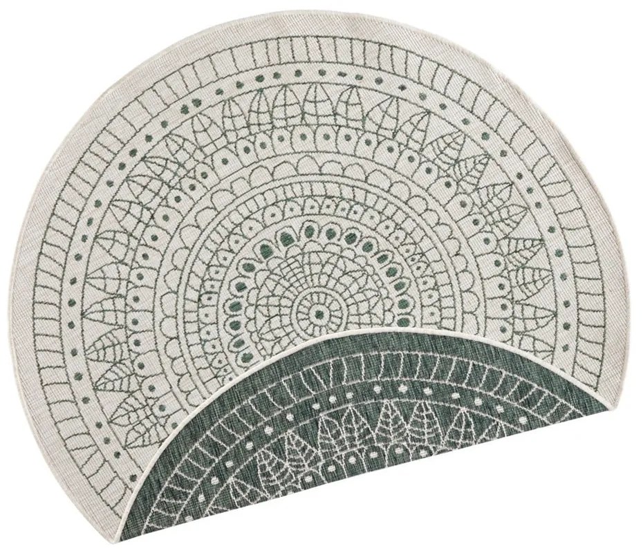 Covor adecvat pentru exterior Bougari Porto, ø 140 cm, verde