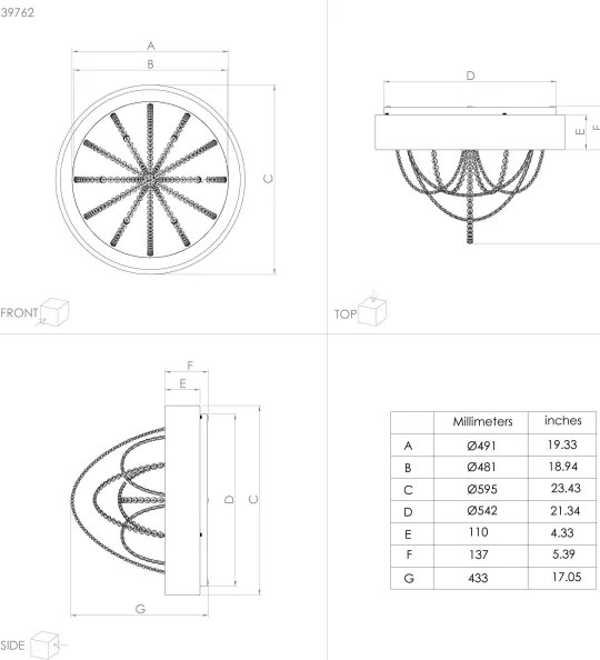 Plafonieră LED dimabilă BERLONA LED/34W/230V Eglo 39762 + telecomandă