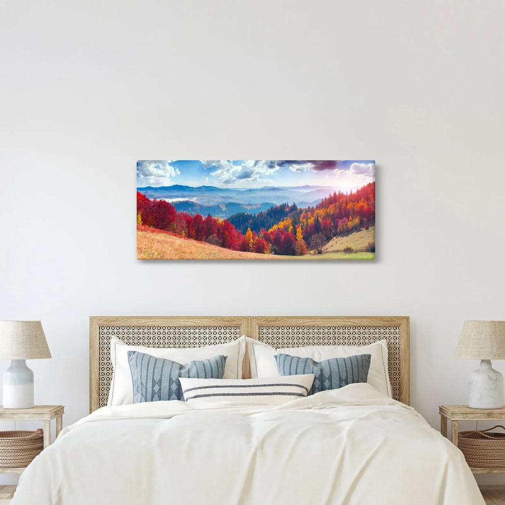 Tablou cu peisaj de toamnă pitoresc (120x50 cm)