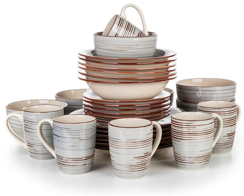 Set de masă Banquet 30 piese Spiral Grey