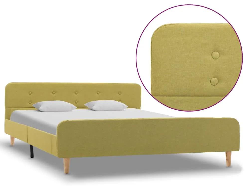 284916 vidaXL Cadru de pat, verde, 160 x 200 cm, material textil