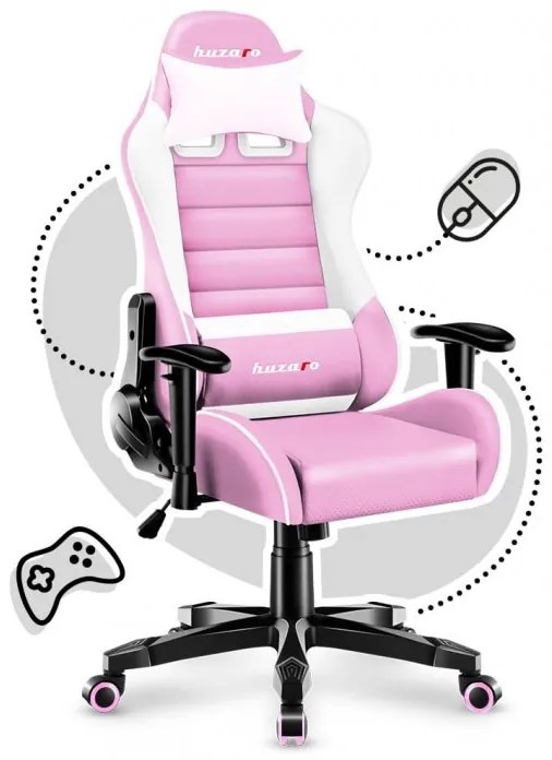 Scaun de gaming roz pentru adolescenți