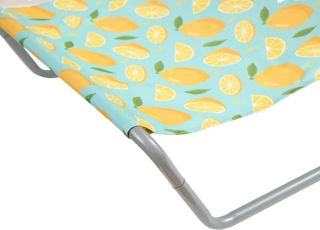 Set de 2 sezlonguri de plaja pliabile SAND LEMON, colorate