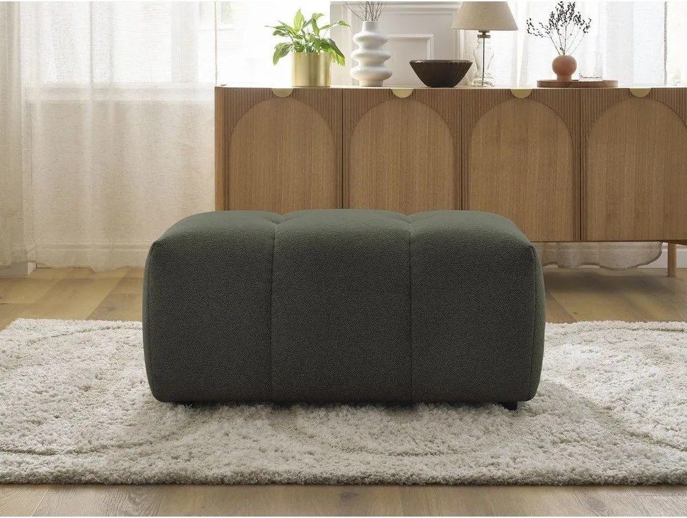 Taburet kaki cu tapițerie din chenille Roxelane – Bobochic Paris