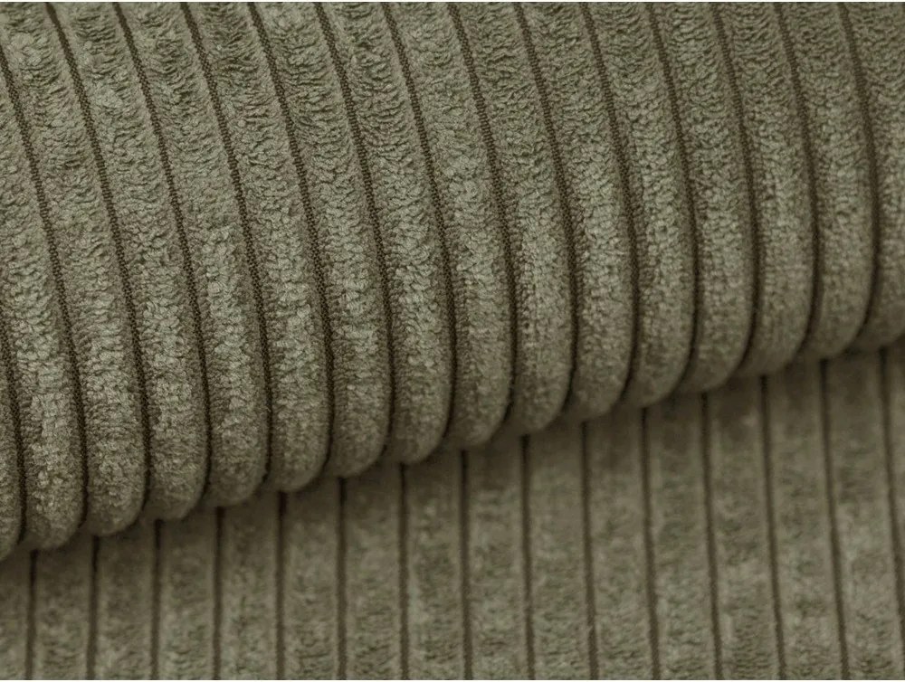 Colțar verde cu tapițerie din catifea reiată Campi – Cosmopolitan Design