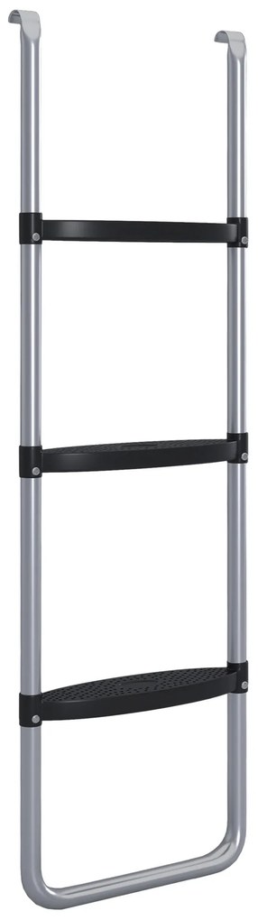 SPORTNOW Scară de trambulină cu 3 sau 2 trepte late orizontale, carlig universal, capacitate de 120 kg, 110 x 32 cm argintiu | Aosom Romania