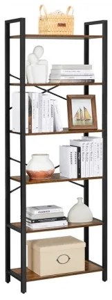 Bibliotecă NAVARO, maro/negru