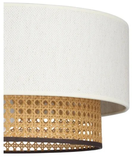 Lampă suspendată pe cablu NATIA, 1xE27/60W/230V, Ø 45 cm, alb/maro