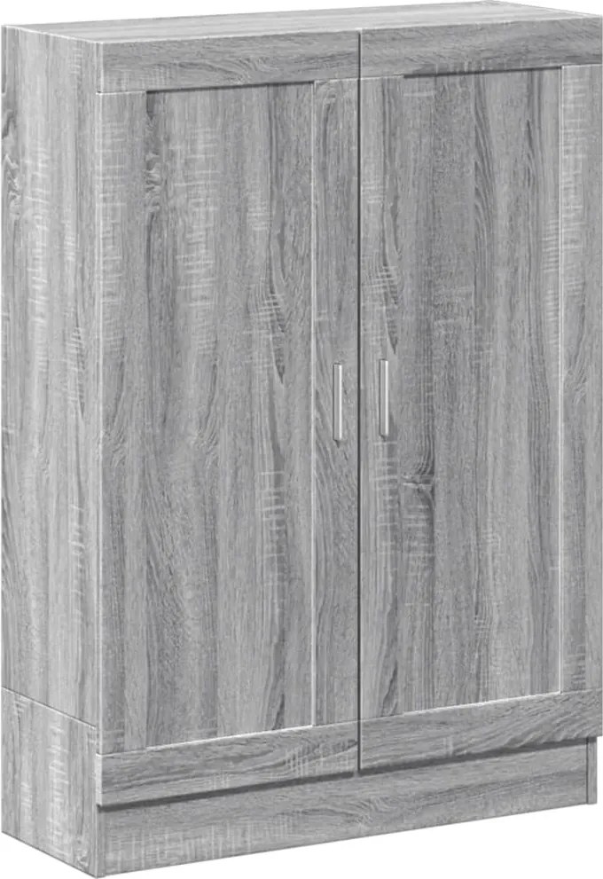 vidaXL Bibliotecă, gri sonoma, 82,5x30,5x115 cm, lemn prelucrat