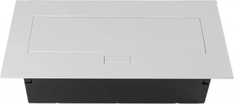 Priză încorporabilă în blat GTV, 2 prize Schuko, USB A + C, alb, 265 x130 mm Aluminiu/ plastic, Alb, L:265 mm; l:130 mm; H:110 mm