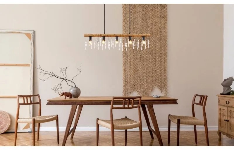Lustra suspendata design modern Kira I negru, maro