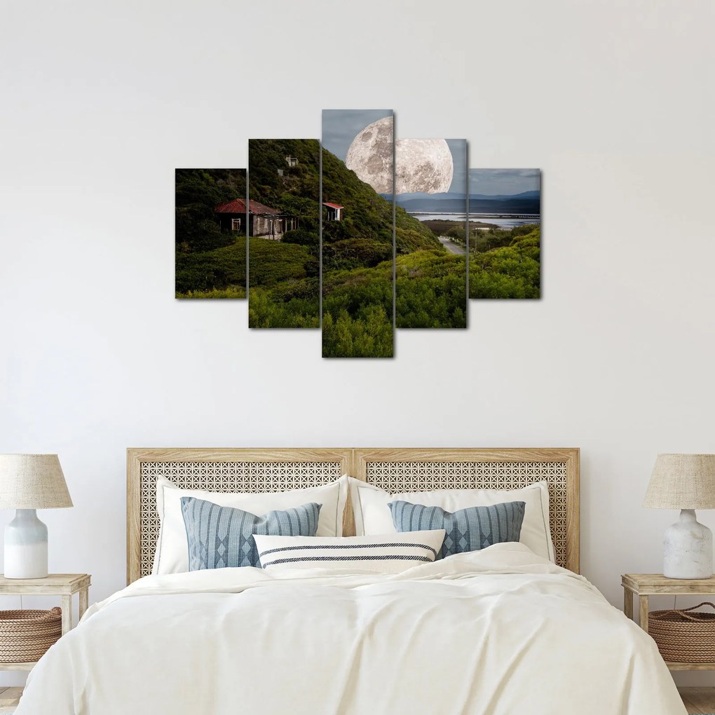 Tablou - peisaj cu luna (150x105 cm)