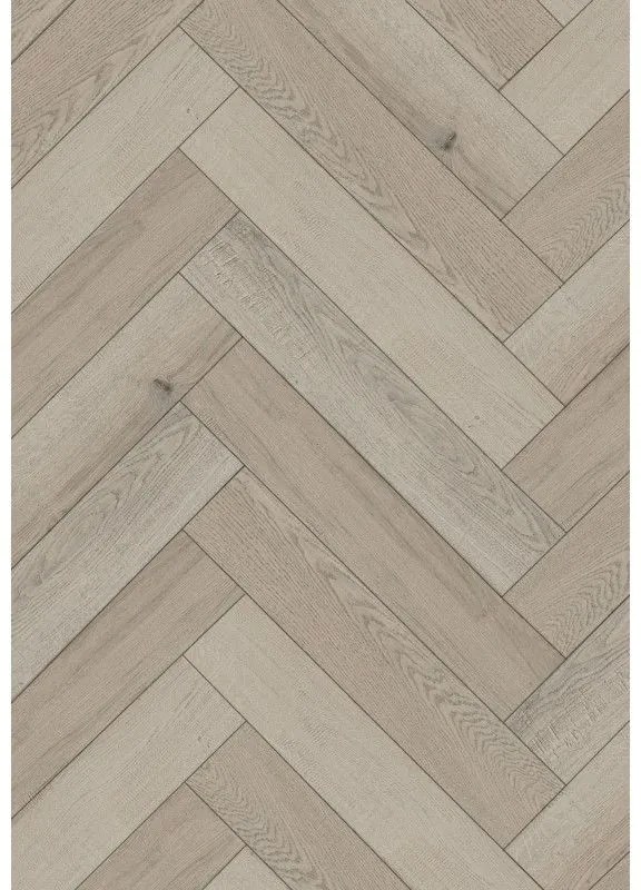 Mexen Wind Cave probă de plăci vinilice tip heringbone 635 x 127 mm SPC 6,5 mm, substrat PEX 1,5 mm, 4 V-Fugă, Stejar