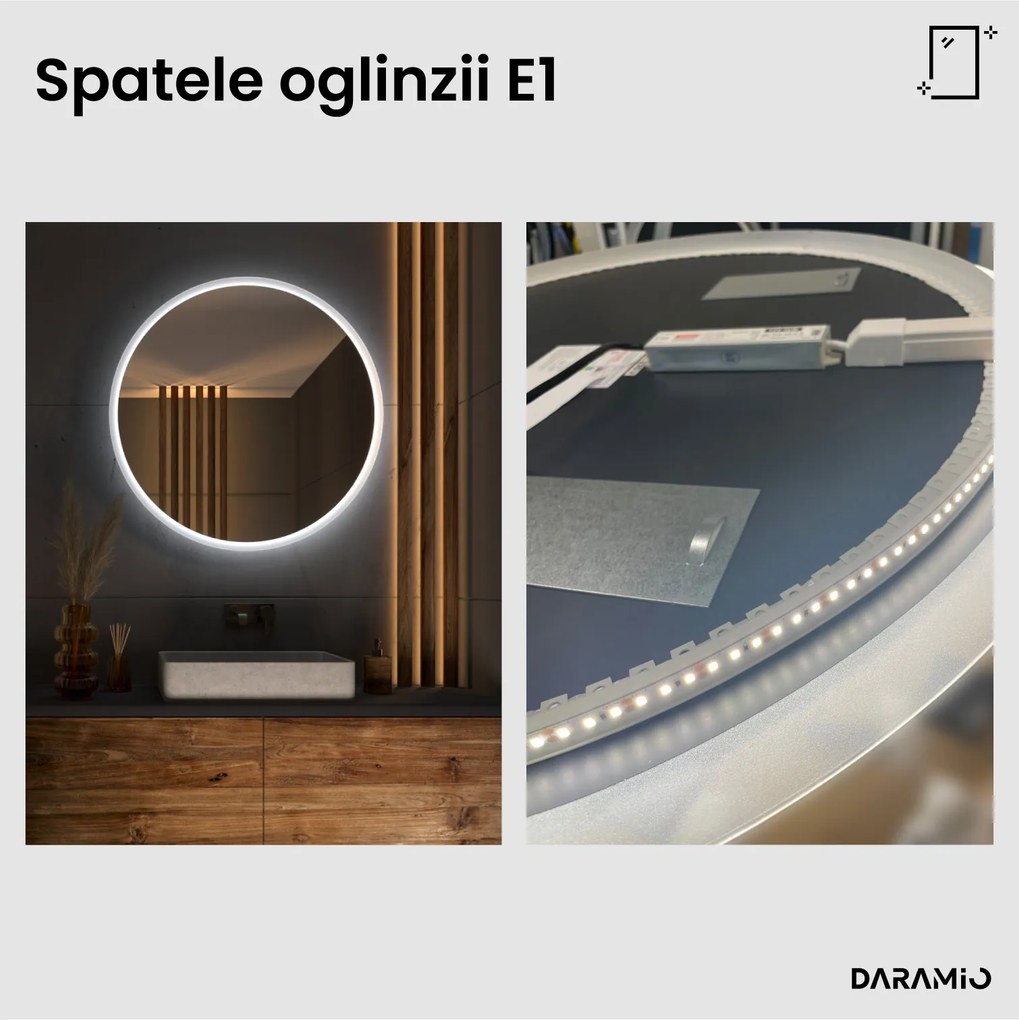 Oglindă rotundă cu iluminare LED E1